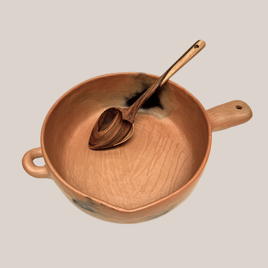 Marcela, Vase with braid handle | Natural Ceramic