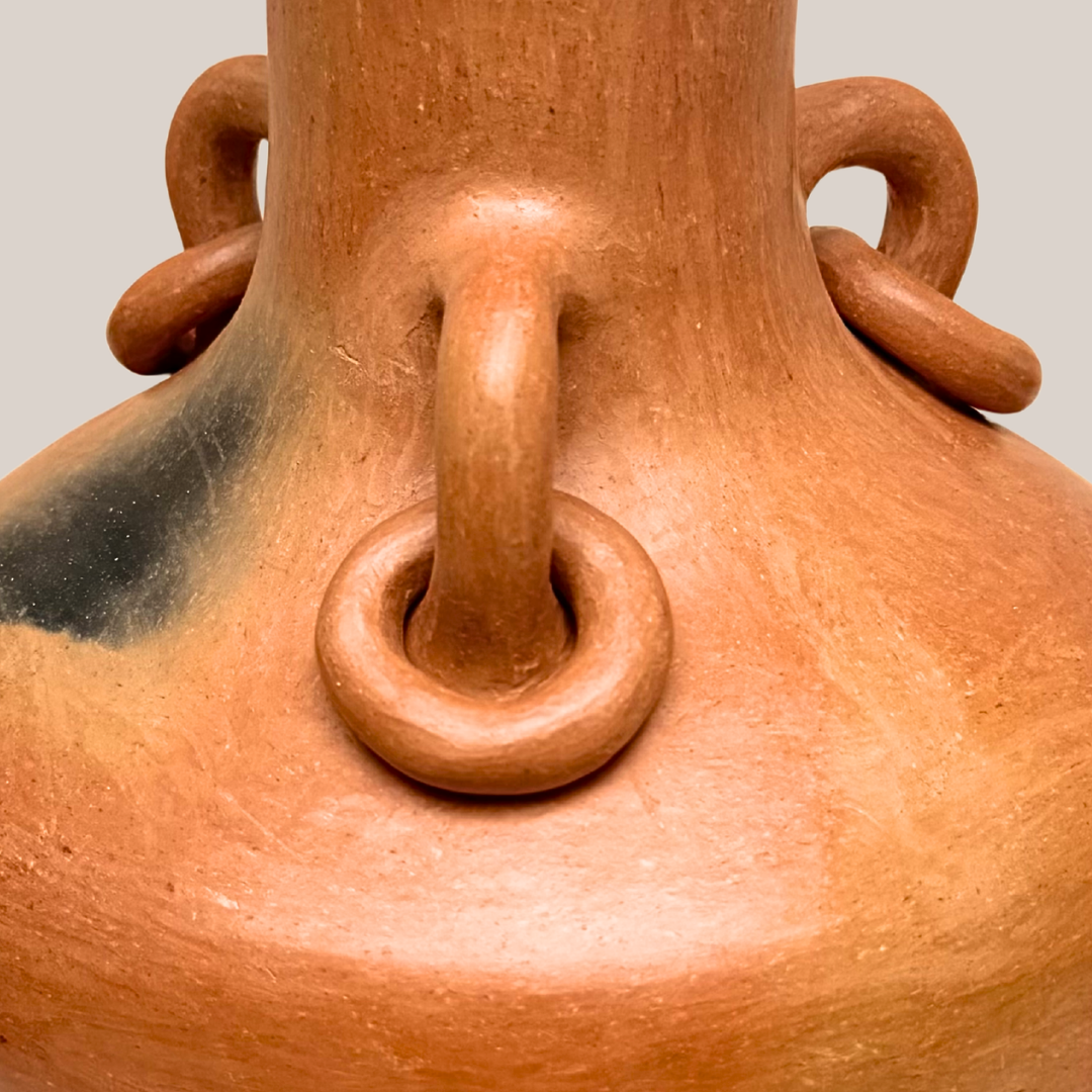 Marcela, Vase with braid handle | Natural Ceramic