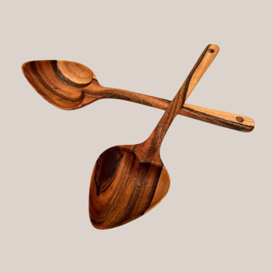 Cuchara Corazón Grande, Madera Grisiña