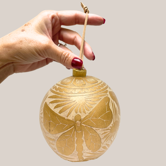 Large Natural Sphere | Old gold