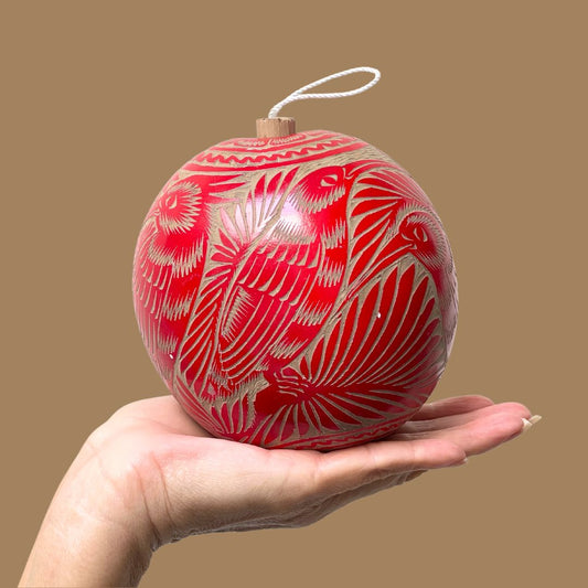 Large Natural Sphere | Carmine Red