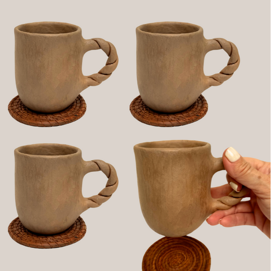 Set de 4 Tazas Trenza