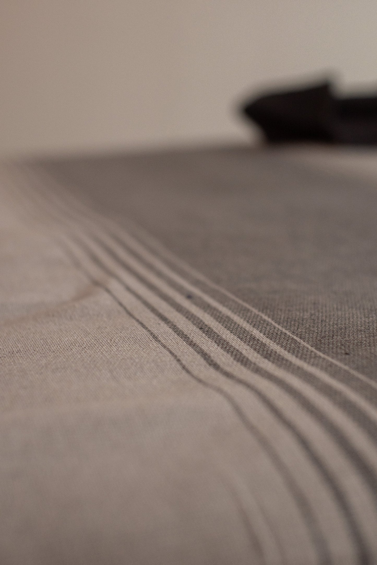 Claudia | Handmade Bedspread | Gray Stripes