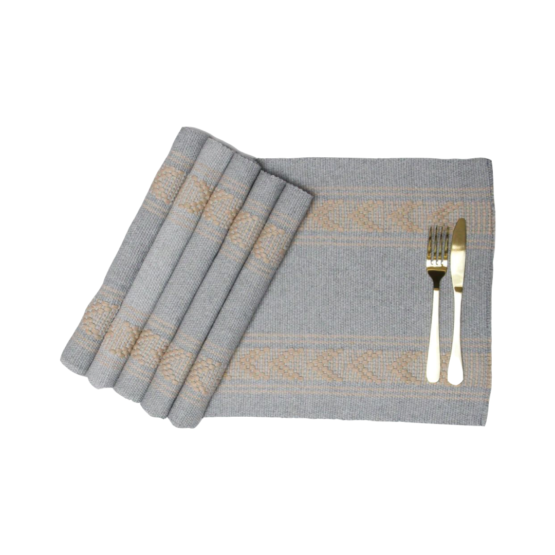 Martha, Placemats | silver blue
