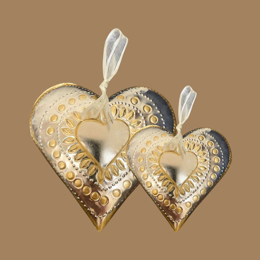 Hearts Pendant (Set of 2) | Tin