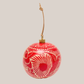 Natural Sphere with Suede Cord | Carmine Red (Set 6 Pieces)