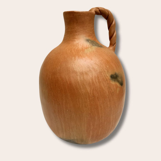 Marcela, Vase with braid handle | Natural Ceramic