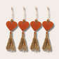 Ceramic Hearts (Set of 4) | red mud