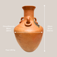 Marcela, Vase with braid handle | Natural Ceramic