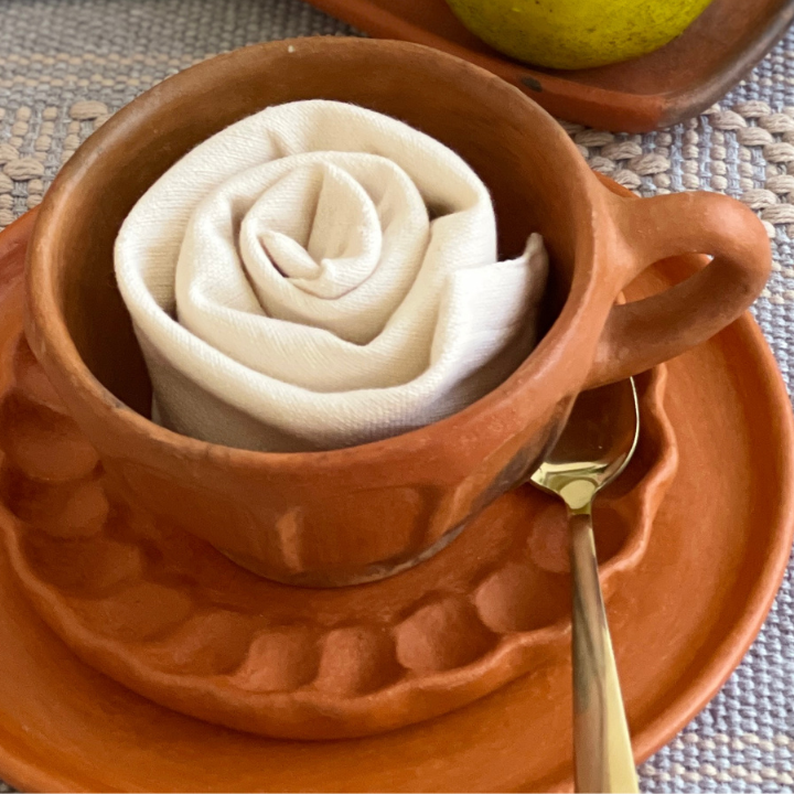 Set de 4 Taza para Té con Plato