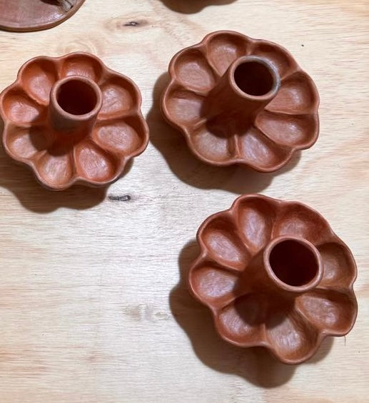 Set 2 Candelabros Olanes | Anaranjado