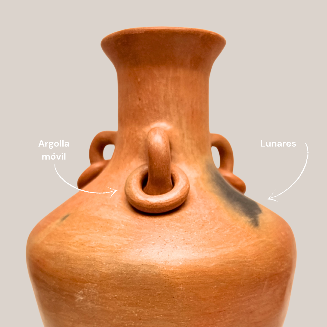 Marcela, Vase with braid handle | Natural Ceramic