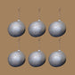 Natural Sphere with Suede Cord | Silver (Set 6 Pieces)