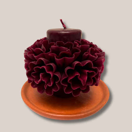 Carnation Candle | Wine Red Candle