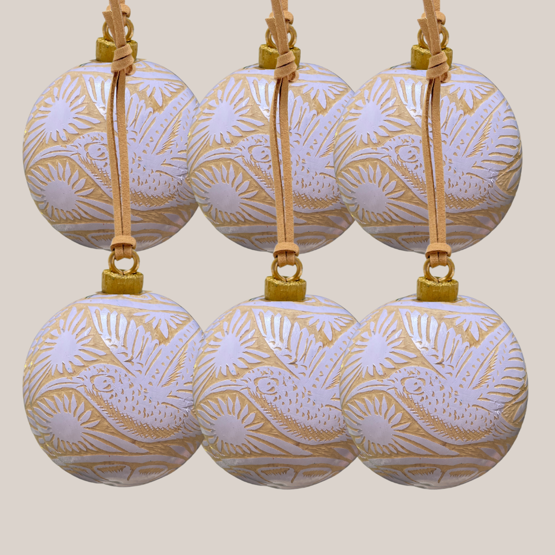 Set de Esferas naturales medianas / Lila