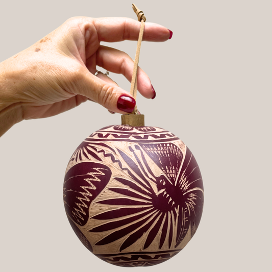 Natural Sphere with Suede Cord | Pearl White (Set 6 Pieces)