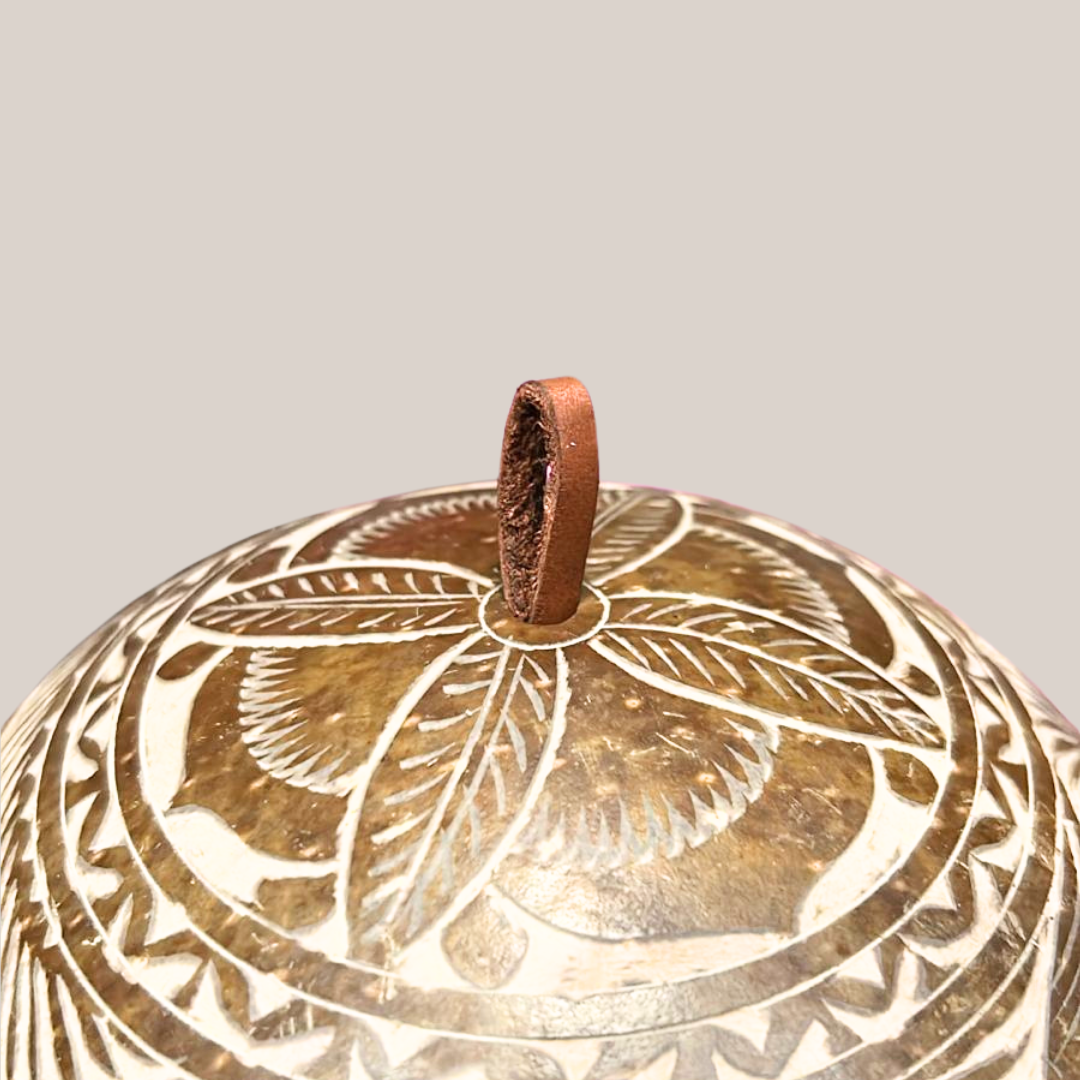 Campana de Jícara con Cordón Gamuza | Natural