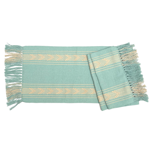 Rosario, Turquoise Table Runner (Available in Europe Only)